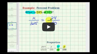 Percent Proportion ex.1